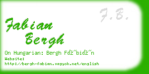 fabian bergh business card